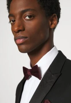 Only & Sons Onstbox Theo Bow Tie Hankerchief Set - Pocket Square - Winetasting