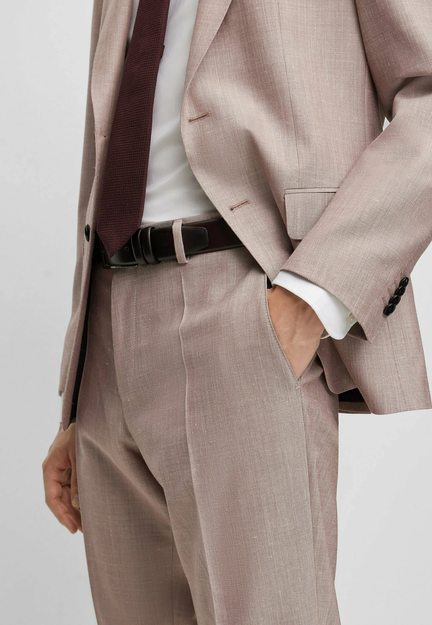 Boss H-Genius - Suit Trousers - Open Pink Two 4 Boss H-Genius - Suit Trousers - Open Pink Two - Image 4