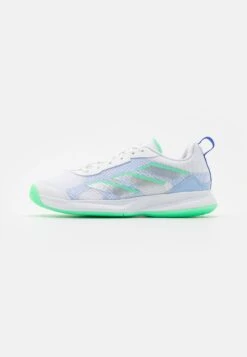 ADIDAS PERFORMANCE Avaflash - Multicourt Tennis Shoes - Cloud White/Silver Metallic/Pulse Mint