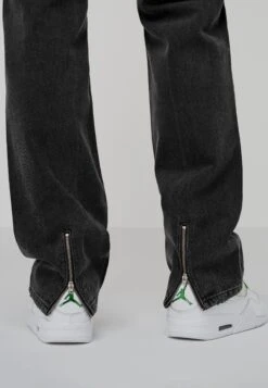 Back Zipped - Bootcut Jeans - Black/Grey -Clothing Sale Store ec1ef21647ed4c45b5a6dc961859e75d