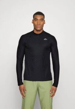 Nike Performance M Df Trail Ls- Long Sleeved Top - Black/White