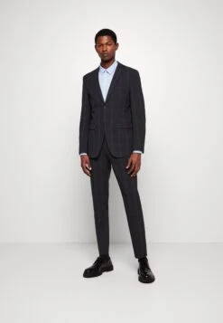 Selected Homme Slhslim Mylologan Single Breasted Set - Suit - Dark Check
