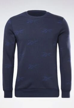 Reebok Ri Aop Crew - Sweatshirt - Vector Navy -Clothing Sale Store fafa3eee06474cfb9358074f6d29c7d0