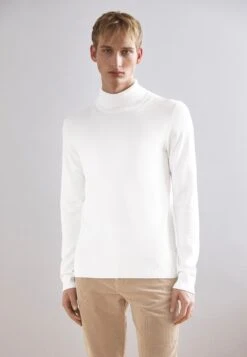 Lindbergh Mélange Roll Neck- Jumper - Off White